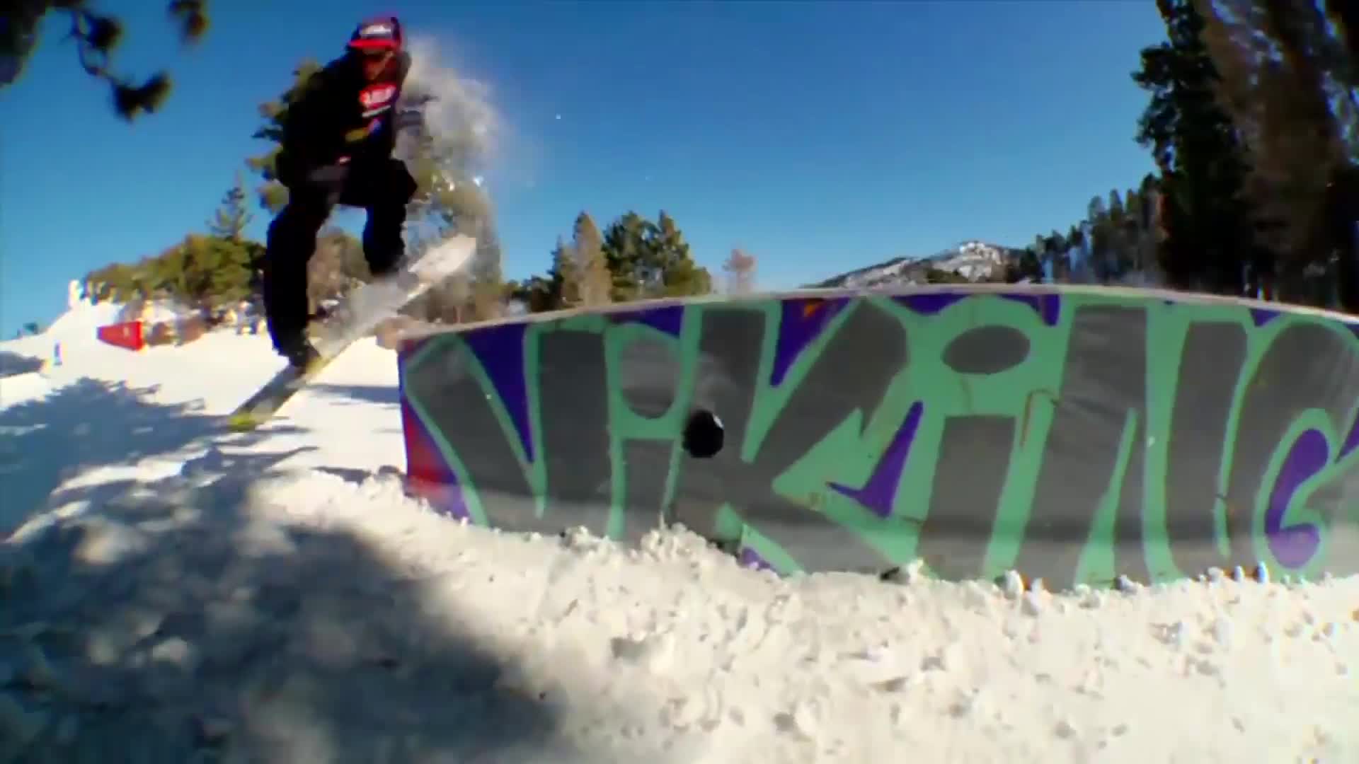 Snow Skate Board Stunts